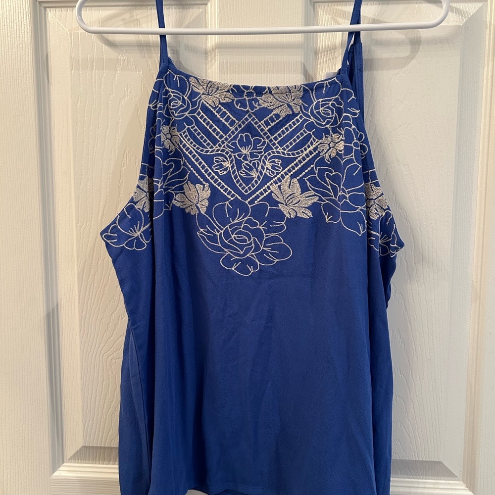 Love on a Hanger Royal Blue and Cream Dress